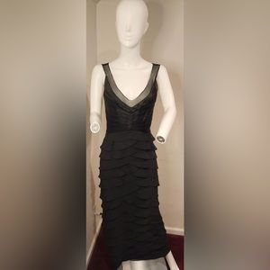 XSCAPE Black Floor Length Evening Dress Size 8